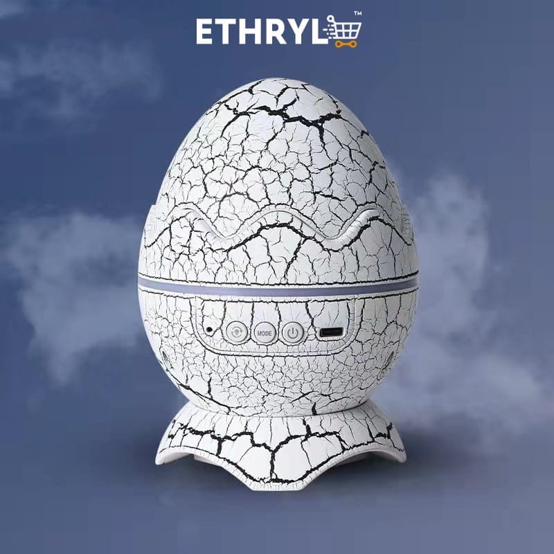 LumaEgg™ — Dinosaur Egg Galaxy Projector | Night Lamp | Bluetooth Speaker | ASMR Crackle White / USB Electronics