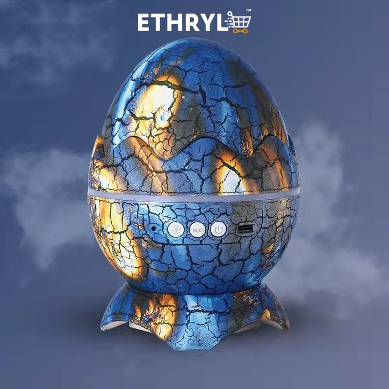 LumaEgg™ — Dinosaur Egg Galaxy Projector | Night Lamp | Bluetooth Speaker | ASMR Miba Blue / USB Electronics