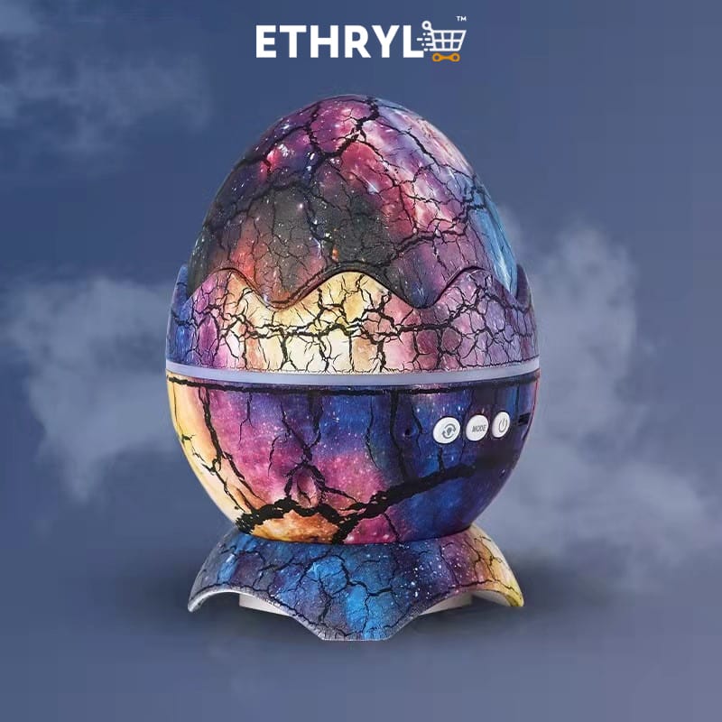 LumaEgg™ — Dinosaur Egg Galaxy Projector | Night Lamp | Bluetooth Speaker | ASMR Interstellar blue / USB Electronics ethryl store best multipurpose store