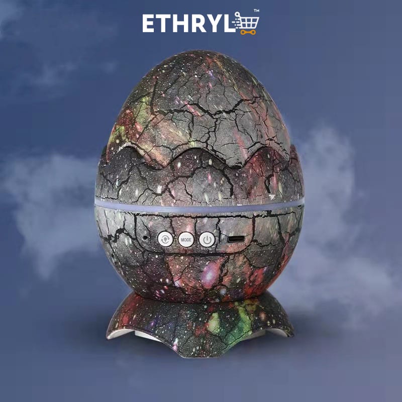 LumaEgg™ — Dinosaur Egg Galaxy Projector | Night Lamp | Bluetooth Speaker | ASMR Saturn Grey / USB Electronics ethryl store best multipurpose store