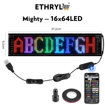 Pixel Art LED Programmable Display | Car Windshield Display | Ambient Room Decor Lighting ethryl store best multipurpose store